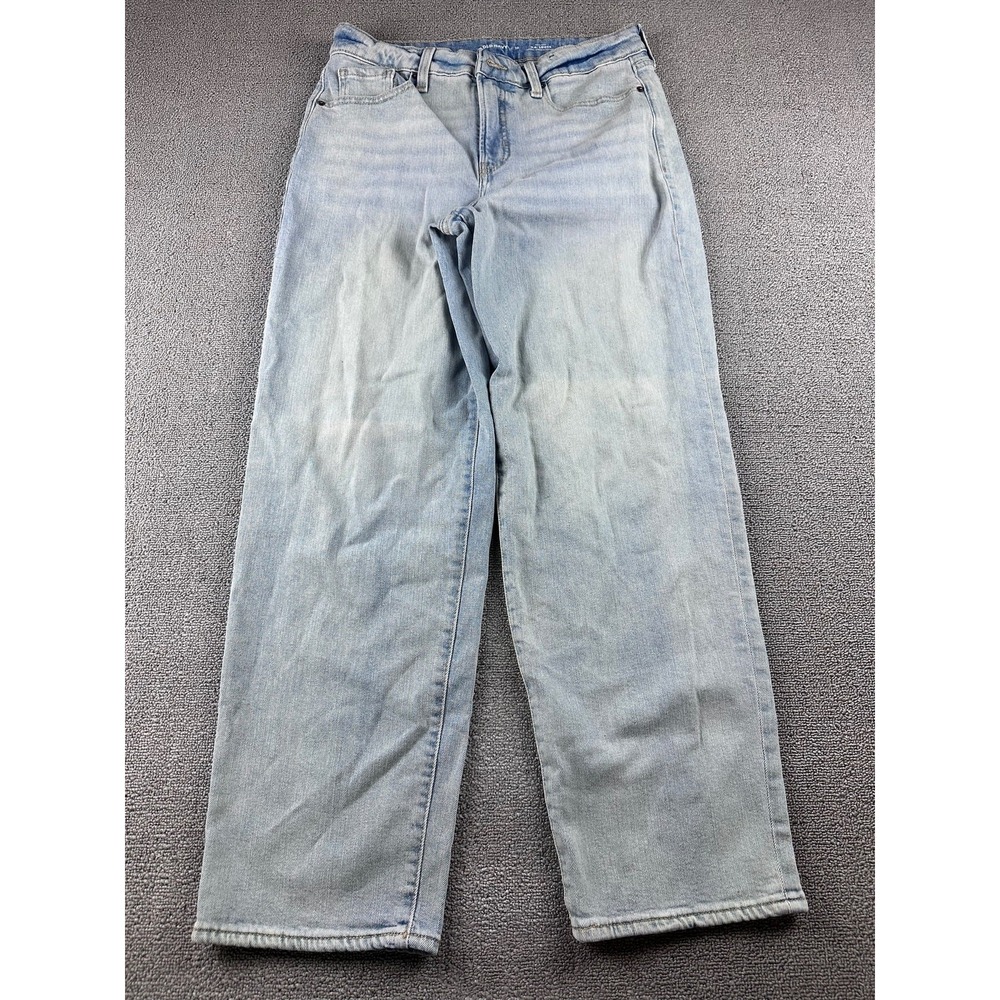 Old Navy Jeans Women 10 Blue O.G. Loose Straight High-Rise Cotton Baggy Trendy